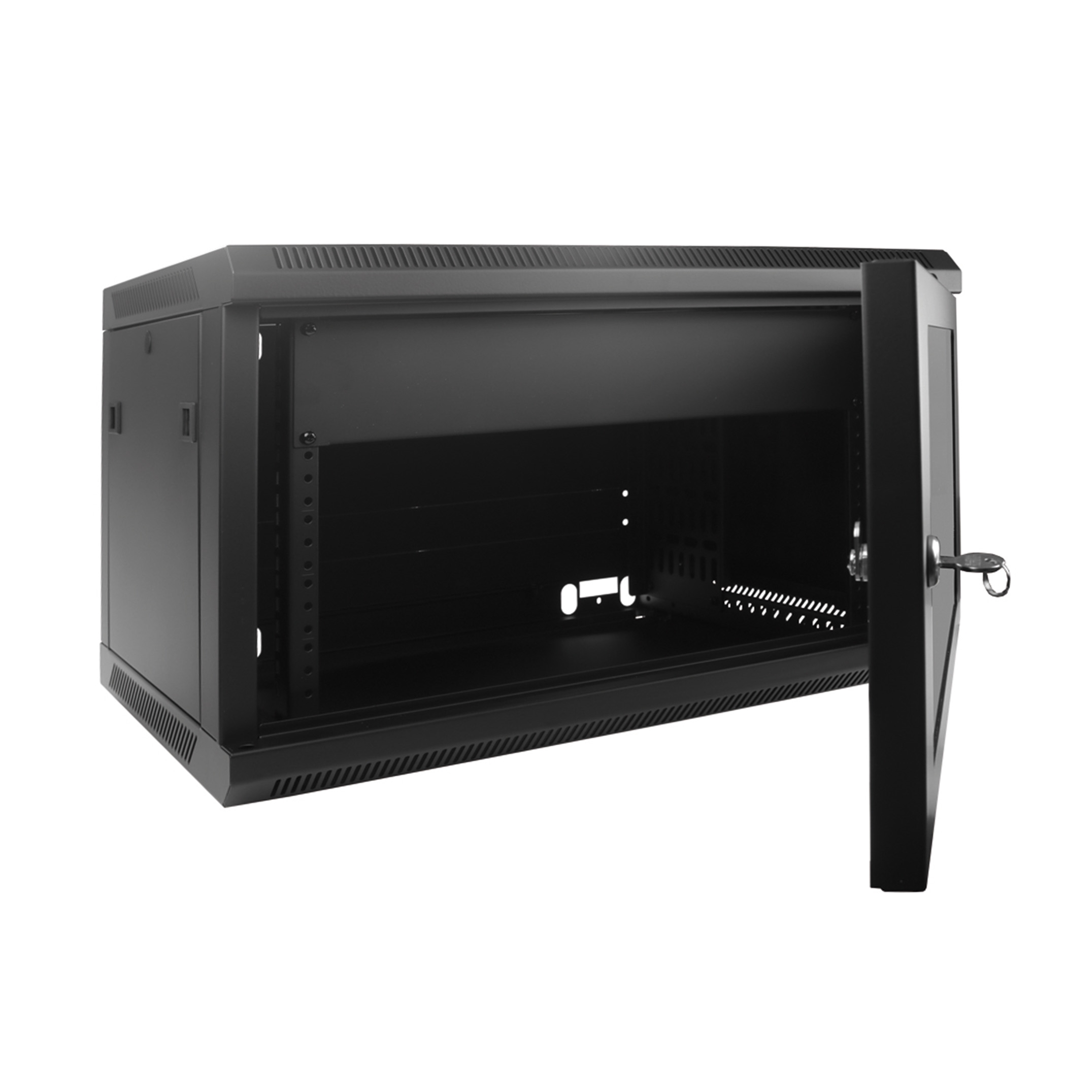Rack pared 18U P.cristal tem. fondo 450 - r6418h