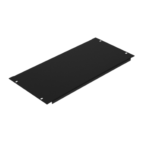 Placa acero 5U 19" B.plegados ciego